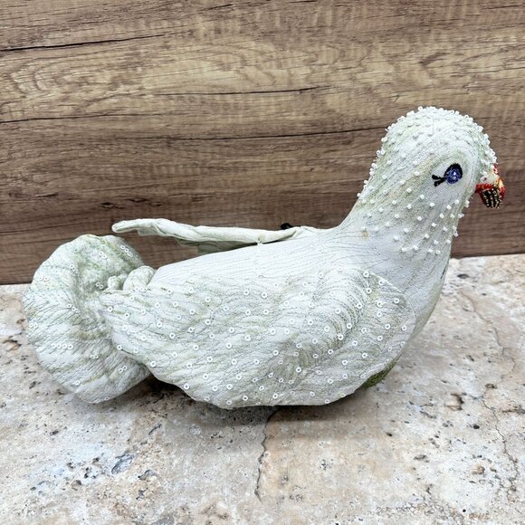 John Derian for Target Dove Decorative Pillow Beaded Embroidered Bird 6x15 NWT - Picture 2 of 10